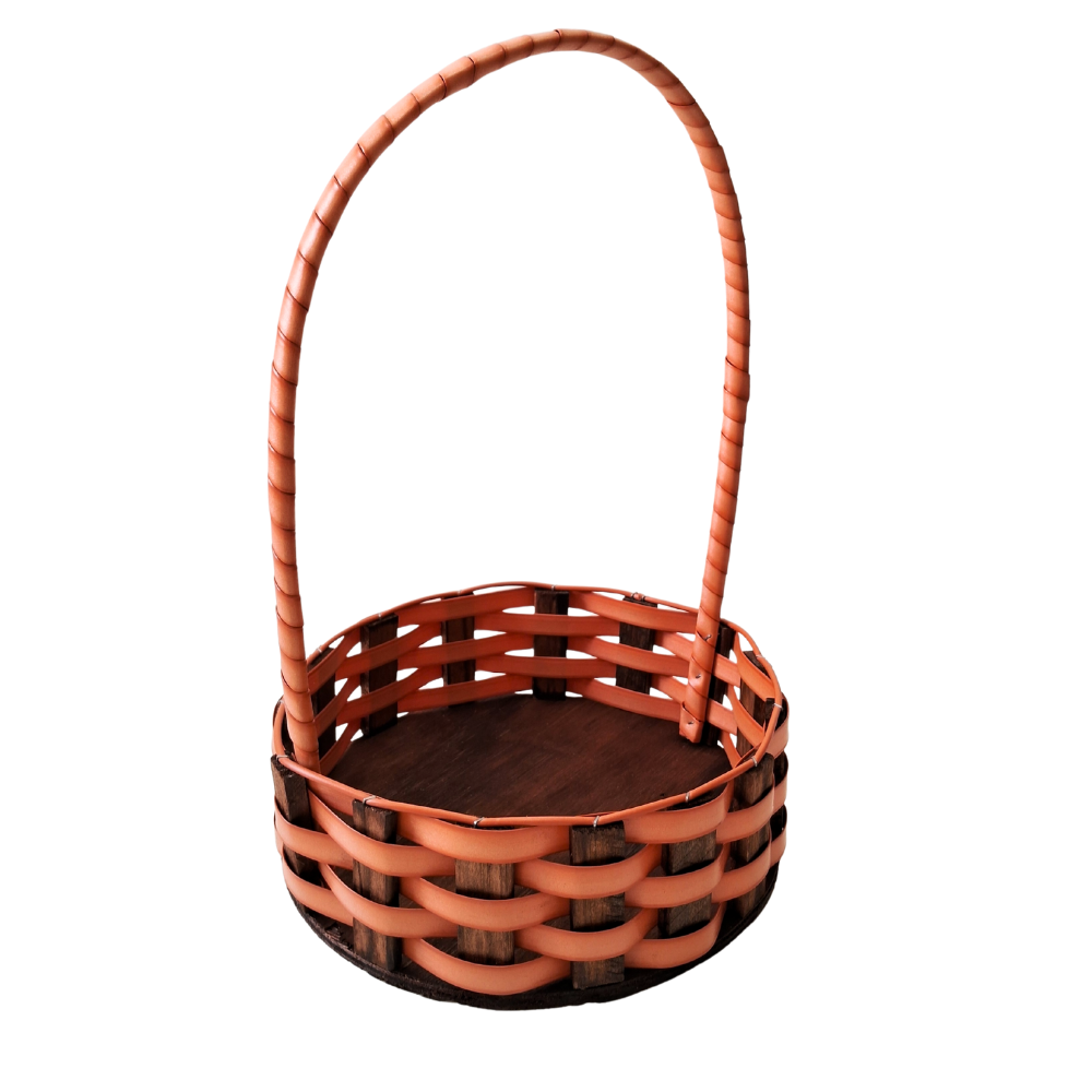 CESTA RD PQ RATTAN ORANGE